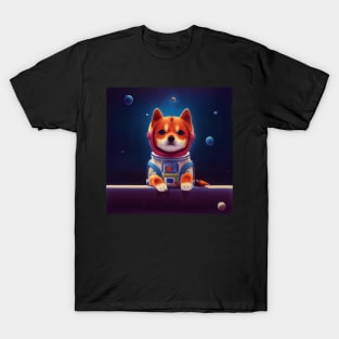 Kawaii Shiba Inu as astronaut T-Shirt